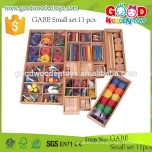 Clássico continuou vendendo brinquedos gabe OEM madeira gabe 11 pcs define crianças brinquedos educativos em alta qualidade